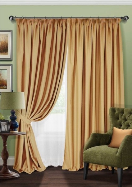 Комплект штор Блэкаут "Blackout-SH" 2 шт 220х280/500х280 оранжевый светлый