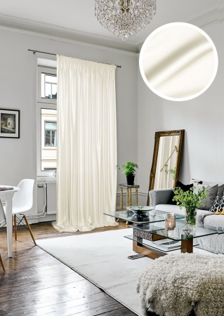 Портьера на тесьме "Lindor-SH" 200х280 белый