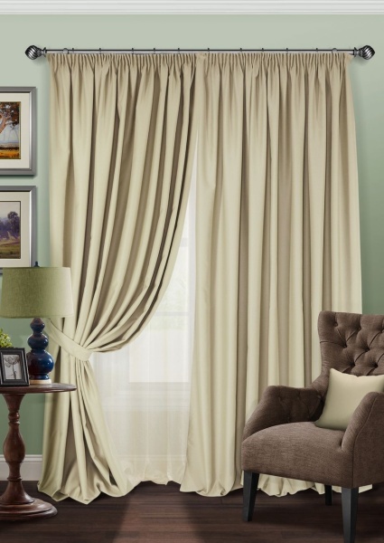 Комплект штор Блэкаут "Blackout-SH" 440х270 бежевый светлый
