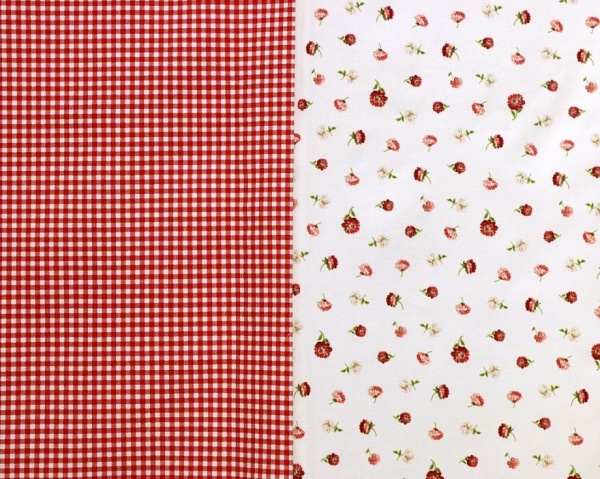 Комплект штор для кухни "Red Karen" 2 портьеры 175x175см