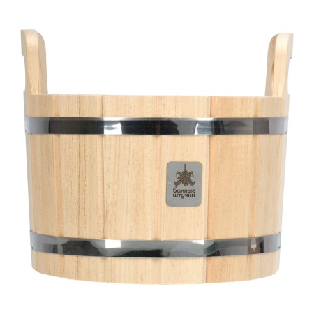 Ушат "шайка", 10 л, с нержавеющей вставкой, липа "Банные штучки"