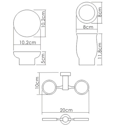 Держатель стакана и мыльницы K-24126 