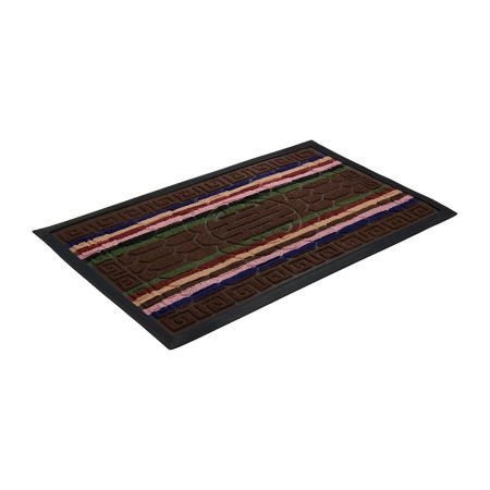 Коврик VORTEX придверный рельефный 45х75 COMFORT цвет коричневый