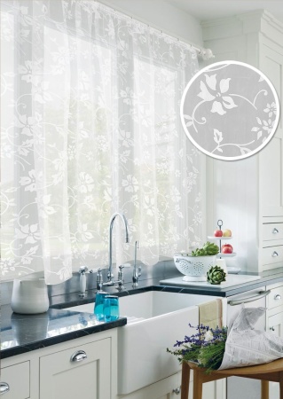 Штора на тесьме "Klematis - K" 165х175 белый