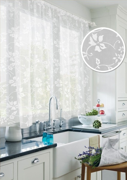 Штора на тесьме "Klematis - K" 165х175 белый