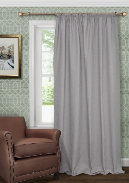Портьера для спальни Хоста Hosta 140x280 серый светлый